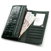 Женский лаковый кожаный кошелек PE DR. BOND PEW501 green