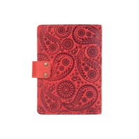 Обложка для паспорта из кожи Hi Art «Buta Art» PB-02/1 Shabby Red Berry