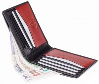 Мужской бумажник Visconti VSL20 (Black/Red) с защитой RFID