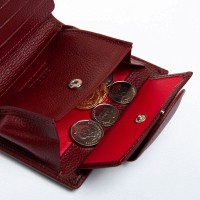 Женский кожаный кошелек Bright DR. BOND WS-36 wine red