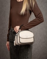 Женский молодежный кожаный клатч ALEX RAI 29052 white