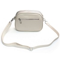 Женский молодежный кожаный клатч ALEX RAI 17006 pale grey