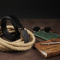 Мужской кожаный ремень автомат Vintage 20321