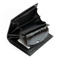 Женский лаковый кожаный кошелек PE DR. BOND PEW44-1 black