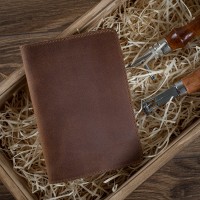 Обложка для паспорта из кожи HiArt PC-01 Shabby Dingo