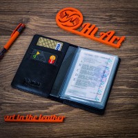 Обложка-органайзер для документов из кожи HiArt AD-01 Crystal Panther 7 wonders of the world