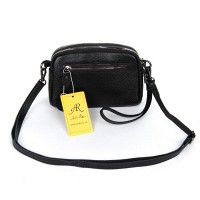 Женский молодежный кожаный клатч ALEX RAI 99101 black