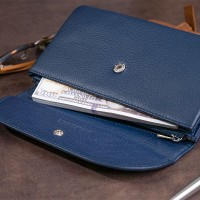 Женский кожаный клатч ST Leather 19317 Темно-синий