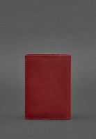Кожаная обложка для паспорта 1.2 красная BN-OP-1-2-RED