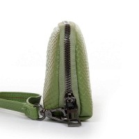 Женская кожаная косметичка Cosmetic 60095-19 apple green
