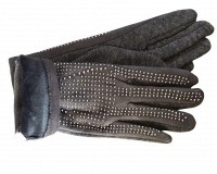 Женские стрейчевые перчатки чёрные 200s2 M