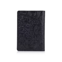 Обложка-органайзер для документов из кожи HiArt PC-03 Mehendi Art черная