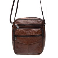 Мужская коричневая кожаная сумка Borsa Leather k18490-brown
