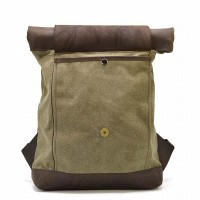 Мужской рюкзак из кожи и канваса TARWA ROc-5191-3md