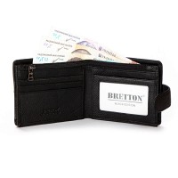 Мужской кожаный кошелек BE BRETTON 408L black