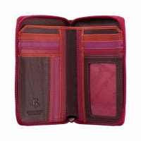 Женский кожаный кошелек с RFID защитой Visconti RB98 Aruba (Plum Multi)