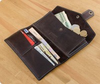 Женское кожаное портмоне ручной работы BlankNote 3.0 орех-тиффани