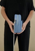 Кожаная женская сумка	мини The Wings Kroha tw-kroha-light-blue