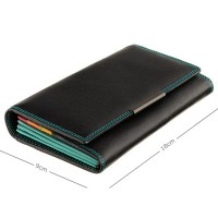Женский кожаный кошелек Visconti R11 Paloma c RFID (Black/ Rhumba)