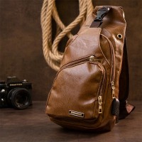 Мужская сумка слинг из кожзаменителя Vintage 20570