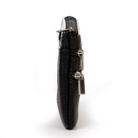 Женская кожаная косметичка-ключница Cosmetic A-00141 black