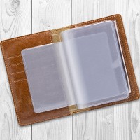 Обложка-органайзер для документов из кожи HiArt Crystal Amber 7 wonders of the world