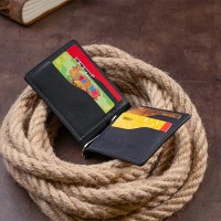 Кожаный зажим для купюр GRANDE PELLE 11294 Черный