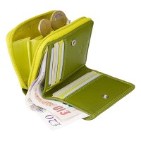 Кожаный женский кошелек Visconti RB53 Hawaii c RFID (Lime Multi)
