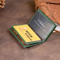 Женская кожаная визитница ST Leather 19215 Зеленая
