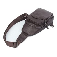 Кожаный коричневый мини-рюкзак John McDee jd4013q
