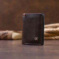 Мужское кожаное портмоне GRANDE PELLE 11328 Коричневое