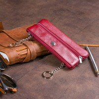 Женская кожаная ключница-кошелек  ST Leather 19352 Бордовая