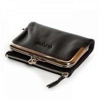 Женский кожаный кошелек Classik  DR. BOND WN-23-13 black