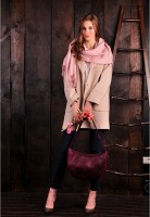 Кожаная женская сумка BlankNote Круассан бордовая Crazy Horse BN-BAG-12-VIN-KR