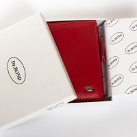Женский кожаный кошелек Classik  DR. BOND WN-23-10 red