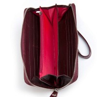 Женский кожаный лаковый кошелек SERGIO TORRETTI FEW38 wine red