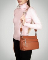 Женская кожаная сумка через плечо ALEX RAI 8269 khaki