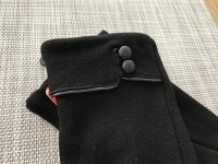 Женские трикотажные перчатки Shust Gloves чёрные 8733 S