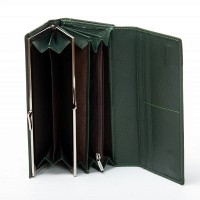 Женский кожаный кошелек Bright DR. BOND W46-2 green
