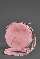Женская кожаная круглая сумка  BlankNote Бон-Бон розовая BN-BAG-11-PINK-PEACH