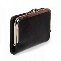 Женский кожаный кошелек Classik  DR. BOND WN-23-14 black