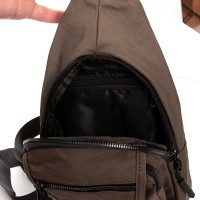 Мужская тканевая сумка-слинг Lanpad 0936 brown бол