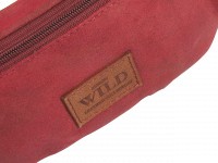  Женская поясная сумка из кожи Always Wild WB-01-18562 красная