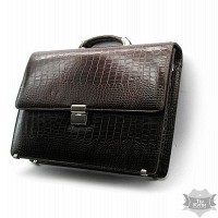 Кожаный мужской коричневый портфель Desisan 205-11