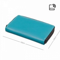 Женский кожаный кошелек с RFID защитой Visconti RB98 Aruba (Blue Multi)