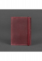  Кожаная обложка для паспорта BlankNote 1.0 бордовая Crazy Horse BN-OP-1-VIN-KR