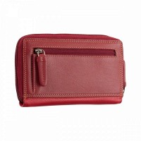 Женский кожаный кошелек с RFID защитой Visconti RB98 Aruba (Red Multi)