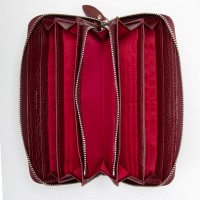Женский кожаный кошелек Bright DR. BOND W201 wine red