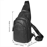 Мужской кожаный рюкзак на одно плечо JD4013A John McDee