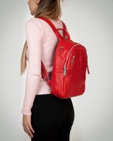 Женский кожаный рюкзак ALEX RAI 8907-9 red croco